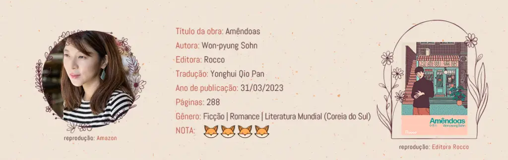 Ficha Literária do livro "Amêndoas" por Won-Pyung Sohn