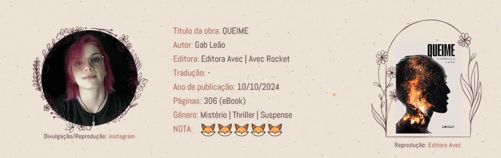 Ficha Literária do livro Queime por Gab Leão